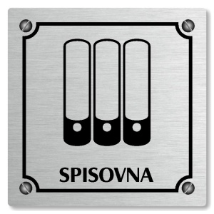 Spisovna, 100x100mm, stříbrná, Kansas